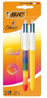 Długopis 4 Colors Punch Rainbow 1mm mix 2szt BIC
