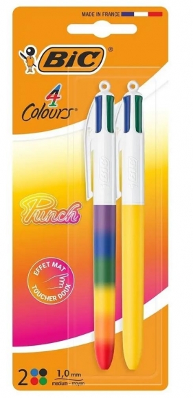 Długopis 4 Colors Punch Rainbow 1mm 2szt BIC