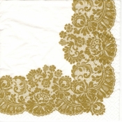 Serwetki Paw Lacy frame gold - mix 330 mm x 330 mm (TL702609)