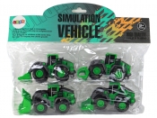 Zestaw pojazdów farmerskich traktory zielone 4el