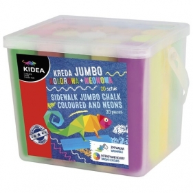 Kreda Jumbo kolorowa + neonowa, 20 sztuk (DRF-068906)