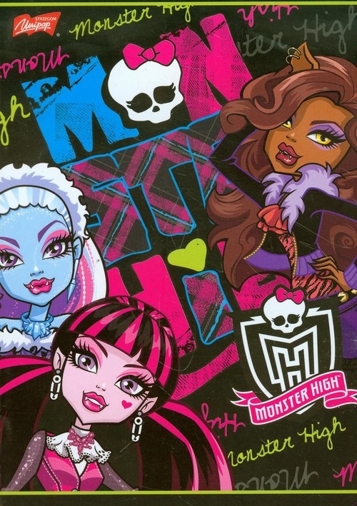 Zeszyt A5 Monster High w kratkę 32 strony mała czaszka