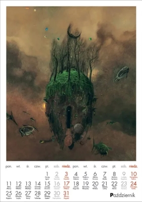 Kalendarz 2027 Beksiński A3 wzór 1 - Bartosz Szymanik