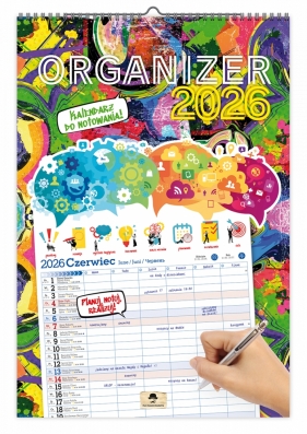 Kalendarz 2026 ścienny jednostronny A3 - Organizer