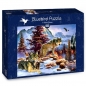 Bluebird Puzzle 1000: Rodzina wilków w górach