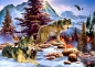 Bluebird Puzzle 1000: Rodzina wilków w górach