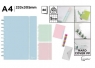 Zeszyt na spirali A4/80K kratka pastel MIX