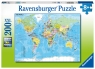 Ravensburger, Puzzle XXL 200: Mapa świata (12890)Wiek: 8+