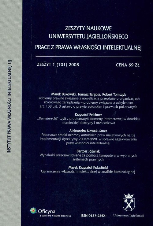 Zeszyty naukowe Uniwersytetu Jagiellońskiego 1 (101) 2008
