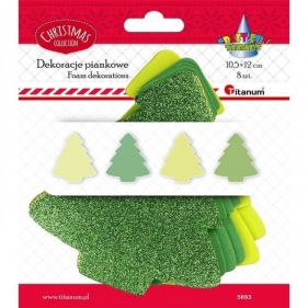 Dekoracje piankowe 8 szt - Choinki (5693)