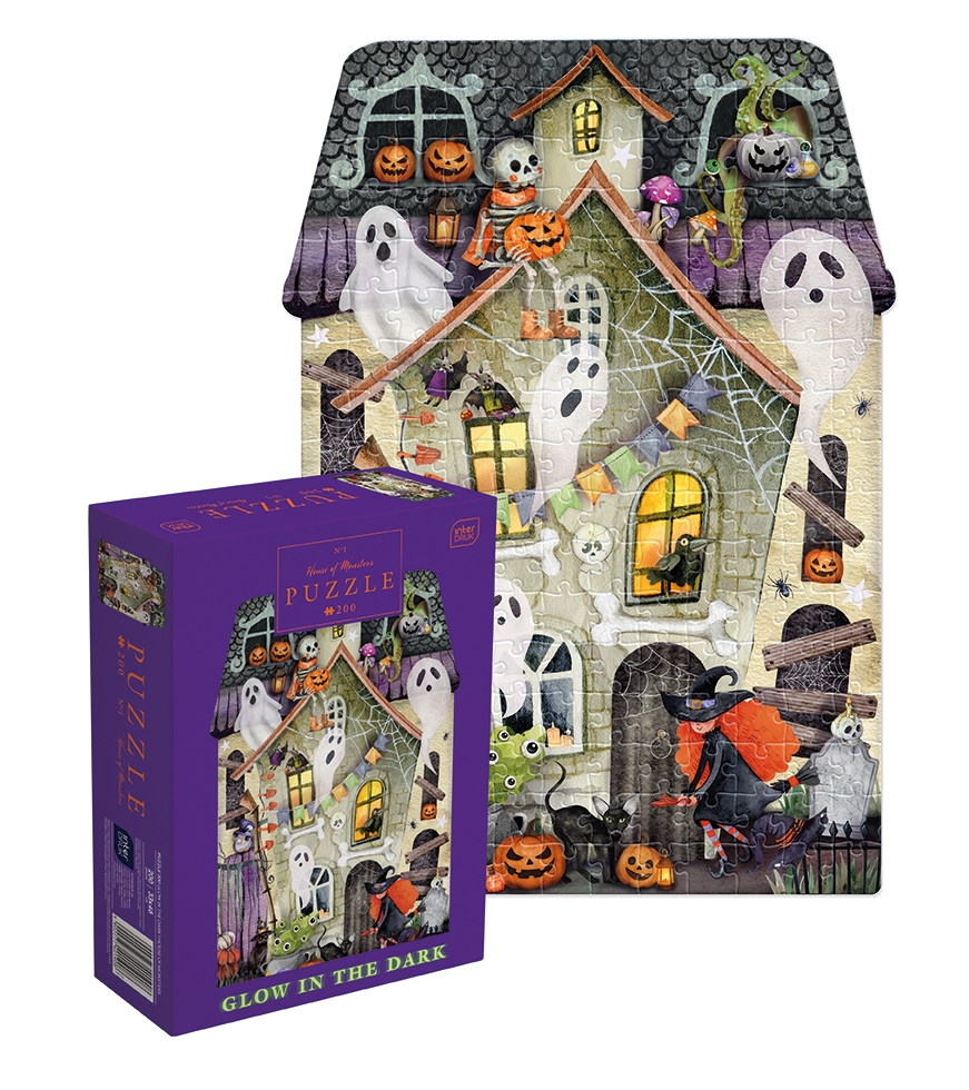 Puzzle 200: Świecące w ciemności 1 - House of Monsters