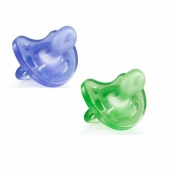 Smoczek do uspokajania Physio Soft zielony/fioletowy 6m (271231)
