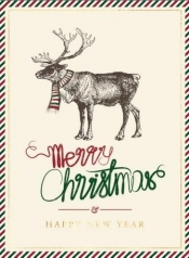 Karnet B6 BN Boże Narodzenie - Renifer