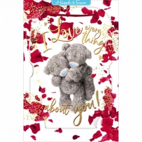 Kartka holograficzna 3D - I love everything about you
