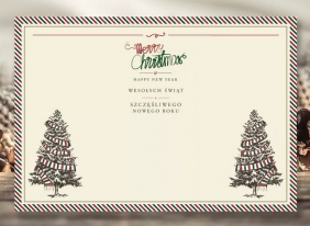 Karnet B6 BN Boże Narodzenie - Renifer