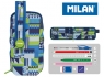 Multipiórnik MILAN owalny z 4 piórnikami NEW GEO niebieski 08872NGB