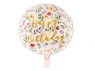 Balon foliowy Happy Birthday jasny różowy 45cm