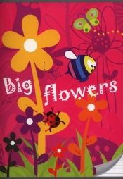 Zeszyt A5 w trzy linie 16 kartek Big flowers