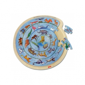 Puzzle okrągłe: Parada zwierząt (GOKI-57790)