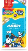 Farby tempera w tubach Colorino Kids 12 kolorów 12 ml Mickey
