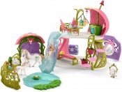 Schleich Bayala, Błyszczący dom kwiatowy z jednorożcami, jeziorem i stajnią (SLH42445)