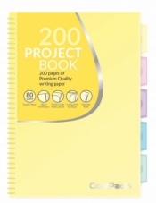 Kołozeszyt Project Book A4 Pastel 200k, żółty (02909CP)