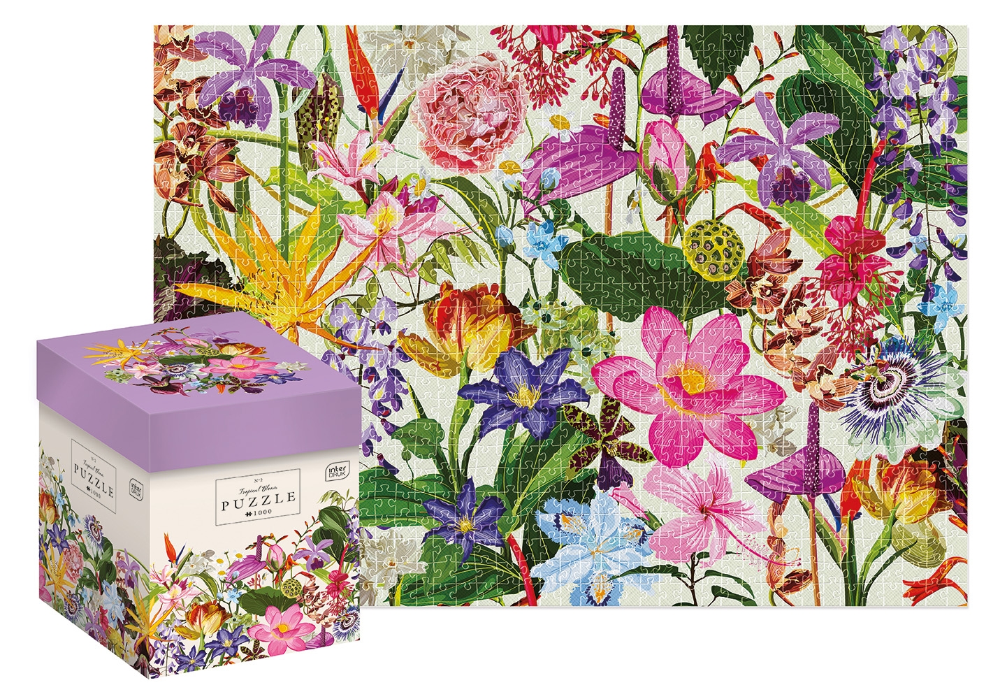 Interdruk, Puzzle 1000: Box Flowers 2 - Tropical Bloom