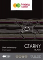 Happy Color, Blok techniczny A4 czarny, 10 kartek