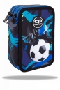 Coolpack, Piórnik potrójny z wyposażeniem Jumper 3 - Football Navy (F067967)
