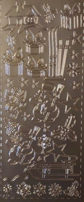 Stiker ażurowy srebrny