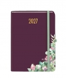  Kalendarz 2027 Botanical A4 tygodniowy bordowy