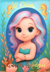 Karnet Urodziny dziewczynki syrenka