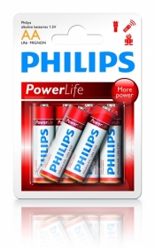 Bateria Philips Power Life alkaliczna LR6 4 sztuki na blistrze AA