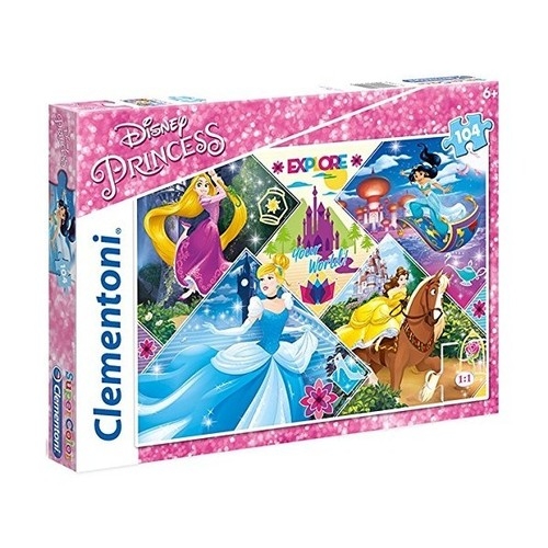 Puzzle SuperColor Księżniczki 104 (27091)