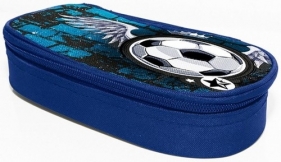 Piórnik owalny Donau Soccer Style niebieski (2451003-99)