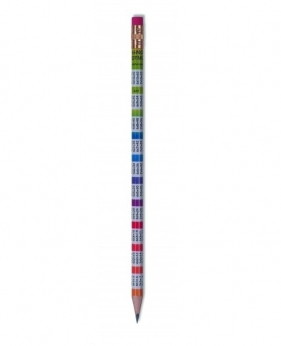 Ołówek grafitowy z gumką tabliczka mnożenia