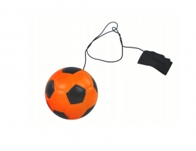 Piłka nożna na gumce jojo 6cm pomarańczowa