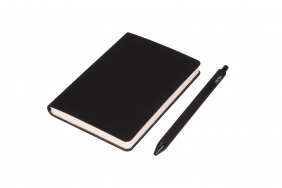Notes z długopisem A6 w pudełku - Czarny