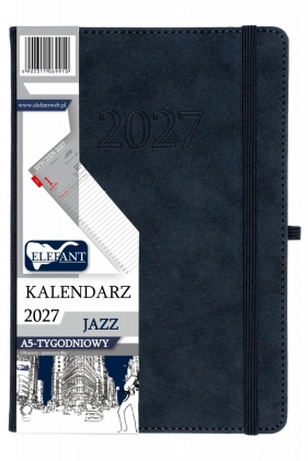 Kalendarz 2027 A5 tygodniowy Jazz - granatowy