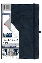 Kalendarz 2027 A5 tygodniowy Jazz - granatowy