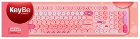 Klawiatura bezprzewodowa Keybe - Lovely Pink