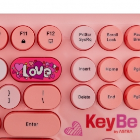 Klawiatura bezprzewodowa Keybe - Lovely Pink