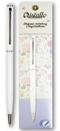 Długopis 0,7mm Cristallo Swarovski biały