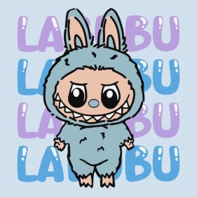 Malowanie po numerach - On - Labubu 25x25cm