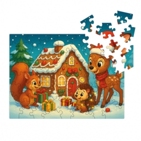 Puzzle drewniane – Christmas – Świąteczni przyjaciele, 50 el. (5091)