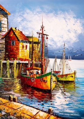 Artpuzzle, Puzzle 500: Pomarańczowy port (5091)