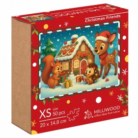 Puzzle drewniane – Christmas – Świąteczni przyjaciele, 50 el. (5091)