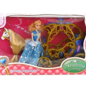 Lalka Adar karoca z koniem, koń na baterie - chodzący 29 cm (504912)