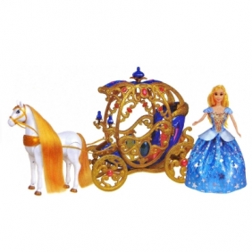 Lalka Adar karoca z koniem, koń na baterie - chodzący 29 cm (504912)