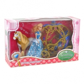 Lalka Adar karoca z koniem, koń na baterie - chodzący 29 cm (504912)
